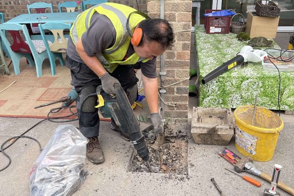 Repairing-earth-rod-and-installing-inspection-pit